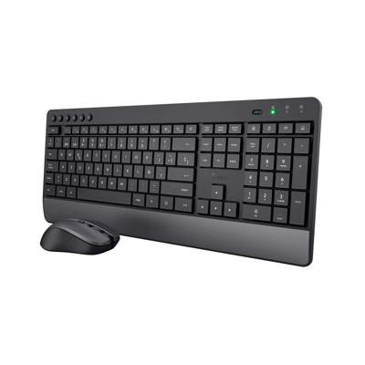 Toetsenbord en muis Trust Trezo Zwart Qwerty Spaans