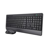 Toetsenbord en muis Trust Trezo Zwart Qwerty Spaans