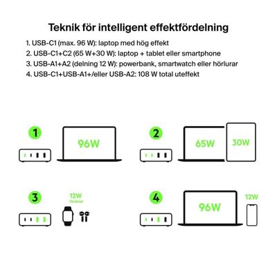 Laptop oplader Belkin WCH010VFBK Zwart