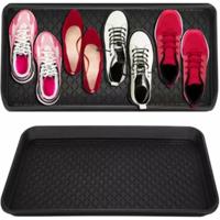 Ruhhy Schoenen druppelbak - zwart - kunststof - 75,5 x 38 x 3 cm - druipmat schoenen Ruhhy Schoenen druppelbak - zwart - kunststof - 75,5 x 38 x 3 cm - druipmat schoenen