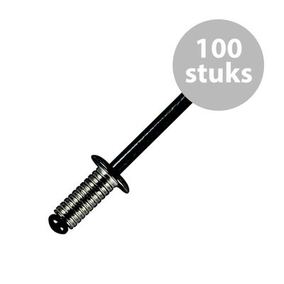 Penn Elcom SG-91514GEk Popnagels 4,8 x 14mm gegroefd zwart (100 stuks) Penn Elcom SG-91514GEk Popnagels 4,8 x 14mm gegroefd zwart (100 stuks)