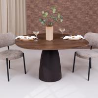 Sohome Organische Eettafel 'Madin' Mangohout, 140cm, kleur Espresso