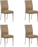 Set van 4 Leren eetkamerstoelen Real - Echt leer, Modern, Comfortabel en kies uit meer dan 150+ kleuren - Ontdek de Vele Leersoorten en Kleuren bij ShopX