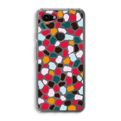 Colored Giraffe: Google Pixel 3a Transparant Hoesje