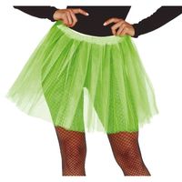 Petticoat/tutu verkleed rokje lime groen 40 cm voor dames - thumbnail