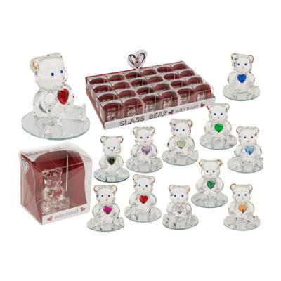 Out Of The Blue Glazen beer met hart ca. 4,5cm in doosje