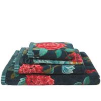 Pip Studio Good Evening Badtextiel Donker Blauw-Handdoek (55x100 cm) - Set van 3