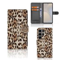 Samsung Galaxy S25 Ultra | Telefoonhoesje | Met pasjeshouder | Leopard