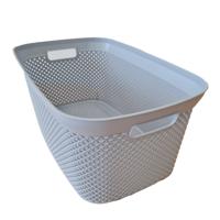 Wasmand licht grijs - 35 liter - 34 x 54 x 23 cm - kunststof