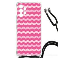 Samsung Galaxy A13 4G Doorzichtige Silicone Hoesje Waves Pink