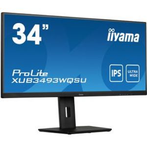 iiyama ProLite XUB3493WQSU-B5 computer monitor 86,4 cm (34") 3440 x 1440 Pixels UltraWide Quad HD LED Zwart
