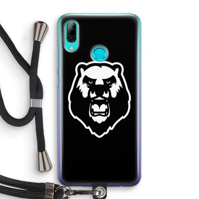 Angry Bear (black): Huawei P Smart (2019) Transparant Hoesje met koord