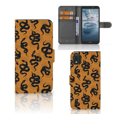 Telefoonhoesje | Met pasjeshouder | voor Nokia C2 2nd Edition Snakes