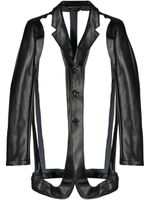 Comme des Garçons Homme Plus blazer boutonné à découpes - Noir