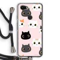Katten: Pixel 3a Transparant Hoesje met koord