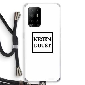 Negenduust vierkant: Oppo A95 5G Transparant Hoesje met koord