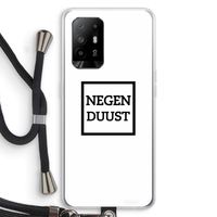Negenduust vierkant: Oppo A95 5G Transparant Hoesje met koord