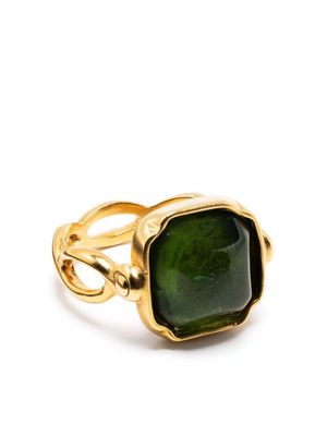 Goossens bague Cabochons à design carré - Vert