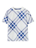 Burberry Kids t-shirt à carreaux - Blanc