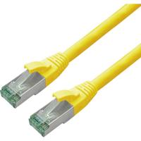 roline recycled material RJ45 (cross) Netwerkkabel Aansluitkabel CAT 6A S/FTP 1 m Geel