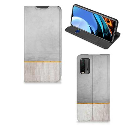 Xiaomi Poco M3 | Redmi 9T Book | Wallet Case | Wood Concrete