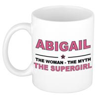 Abigail cadeau mok - Woman Myth Supergirl - naam koffiemok - 300 ml - collega - moederdag