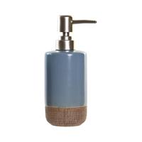 Items Zeeppompje/dispenser - polystone - korenblauw - 18 cm - lotionpompje - keuken/toilet/badkamer