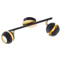 Eglo Led plafondspotNocito 2-lichts zwart met goud - 95483