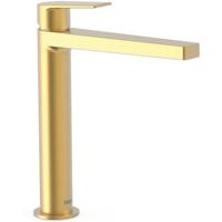 Wastafelkraan Tres Project | Opbouw | Mengkraan | Hoog model | 1-hendel | Rond | 24k Goud mat