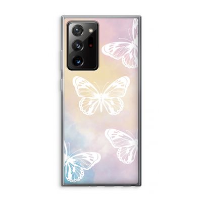 White butterfly: Samsung Galaxy Note 20 Ultra / Note 20 Ultra 5G Transparant Hoesje
