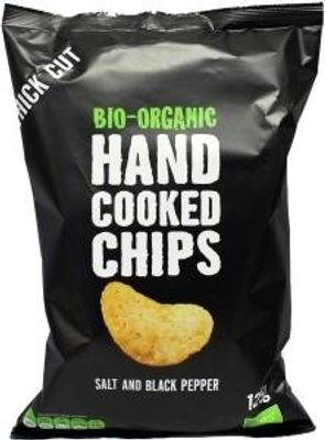 Trafo Chips handcooked zout / zwarte peper bio (125 gr)