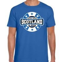 Have fear Scotland is here / Schotland supporter t-shirt blauw voor heren - thumbnail