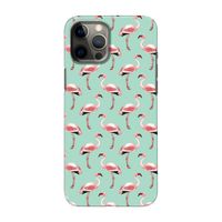 Flamingoprint groen: Volledig geprint iPhone 12 Pro Max Hoesje