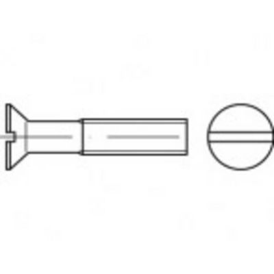 TOOLCRAFT TO-5361060 Verzonken schroeven M1.6 8 mm Sleuf RVS A2 1000 stuk(s)