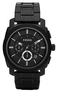 Fossil FS4552 Horloge Machine Chronograaf staal zwart 45 mm