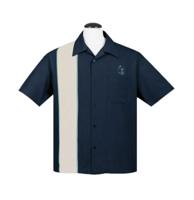 Steady Palm Spring Cocktail Shirt Denim Cream Aqua -XL