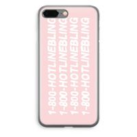 Hotline bling pink: iPhone 8 Plus Transparant Hoesje