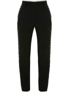 Alexander McQueen pantalon slim à détails d'œillets - Noir