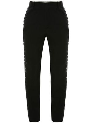 Alexander McQueen pantalon slim à détails d'œillets - Noir
