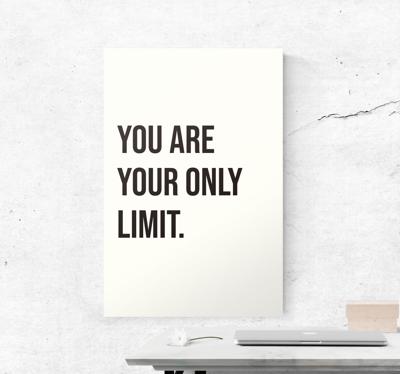 Canvas schilderij kantoor Eenvoudige inspirerende tekst