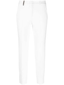 Peserico pantalon à boucle ornée de cristaux - Blanc