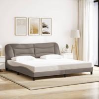 Bedframe zonder matras stof taupe 200x200 cm