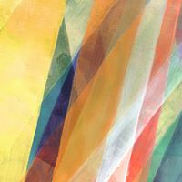 Karo-art Schilderij - Geometrisch abstract, multikleur ,3 maten , Wanddecoratie - thumbnail