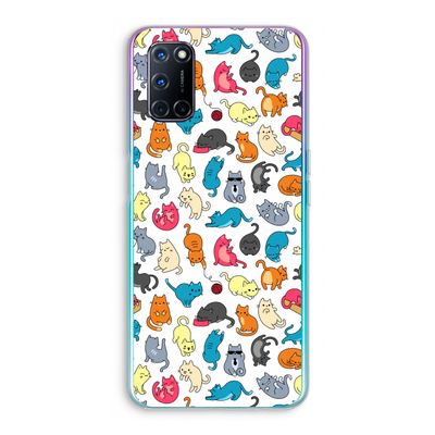 Kleurrijke katten: Oppo A52 Transparant Hoesje