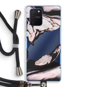 Roze stroom: Samsung Galaxy Note 10 Lite Transparant Hoesje met koord