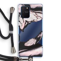 Roze stroom: Samsung Galaxy Note 10 Lite Transparant Hoesje met koord