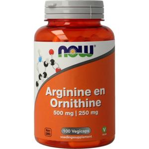 NOW Arginine & Ornithine 500/250 mg
