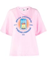 GCDS t-shirt Spongebob Busy People - Rose