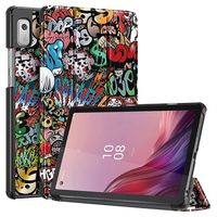 Tri-Fold Series Lenovo Tab M9 Smart Folio Hoesje - Graffiti