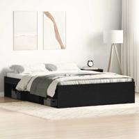 Bedframe zonder matras 135x190 cm bewerkt hout zwart eikenkleur